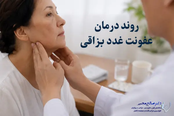 روند درمان عفونت غدد بزاقی
